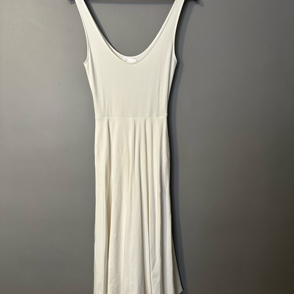 Leith Thick Cotton White Sleeveless Dress